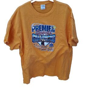 USFA Premier Sports Champions Orange Short Sleeve T-shirt Size XL Play Hard